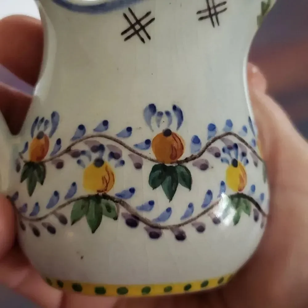 Small Vintage Decorative Porcelain Pitcher
